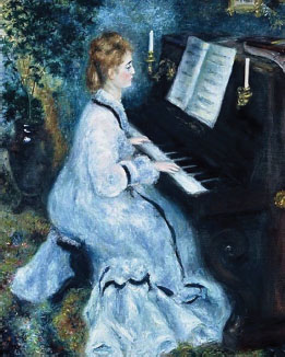 Figura 6: P. A. Renoir, Woman at the piano, 1876.