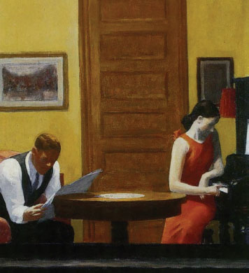 Figura 12: E. Hopper, Room in New York, 1932.