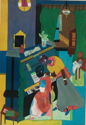 Figura 13: R. Bearden, The piano lesson, 1984.