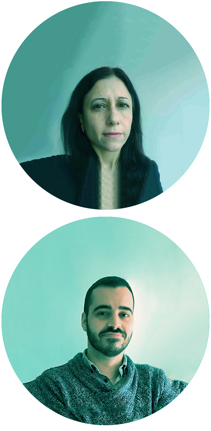 Portrait of the authors Ana Sedeño & Manuel Mani